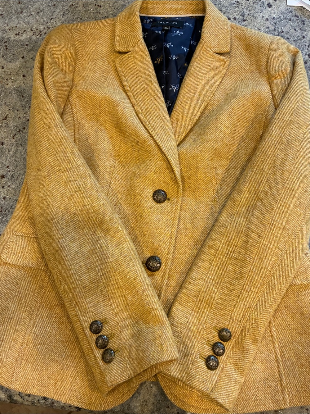 Talbots ClassicWool-Blend Herringbone Tweed Blazer
